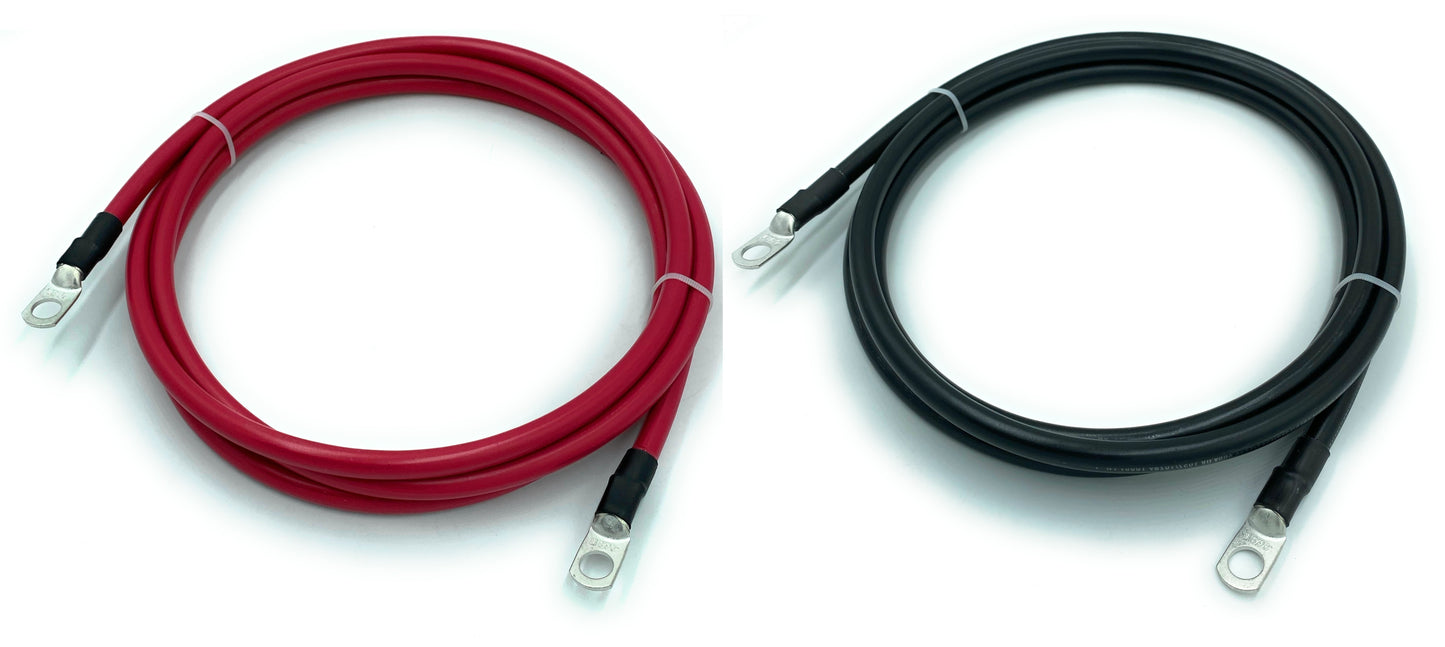 2 AWG Gauge Marine Grade Battery Cables Made in USA, Meets/Exceeds USCG and ABYC specs