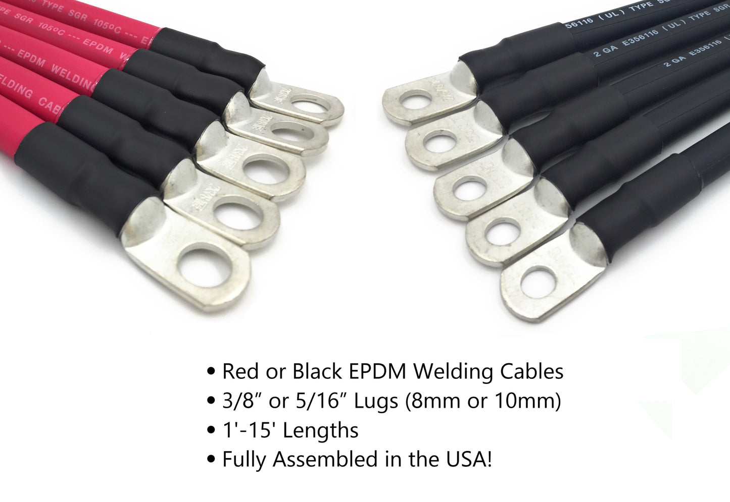 2 AWG Gauge Premium Battery Cables